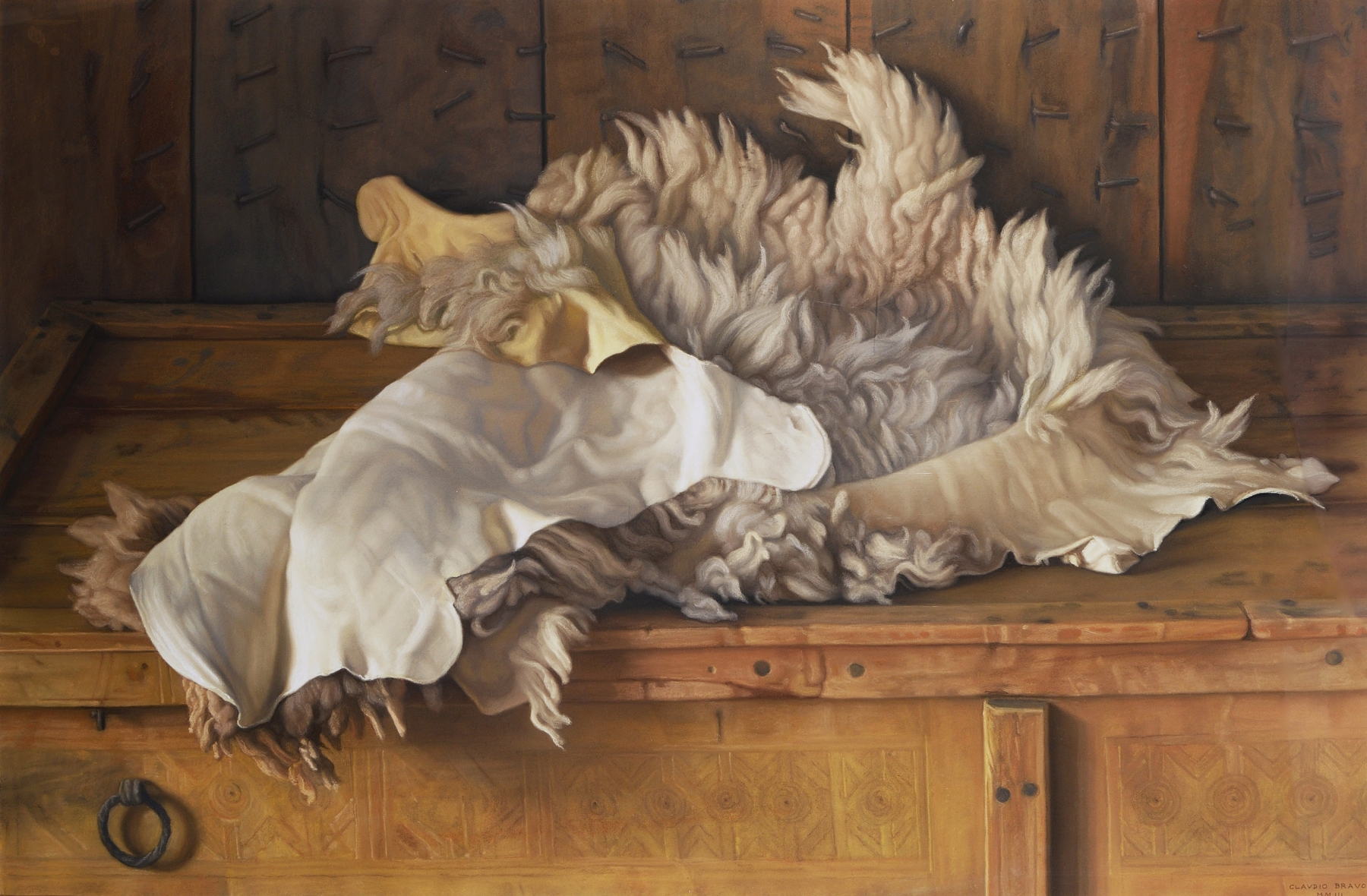 Lamb Skin,&nbsp;2003
pastel on paper
29 1/8 x 42 7/8 inches